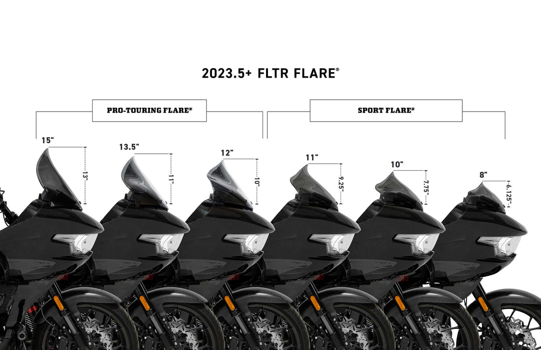 Flare® Windshield for Harley-Davidson® 2023.5-2025 Road Glide (FLTR) 10" Sport / Tint
