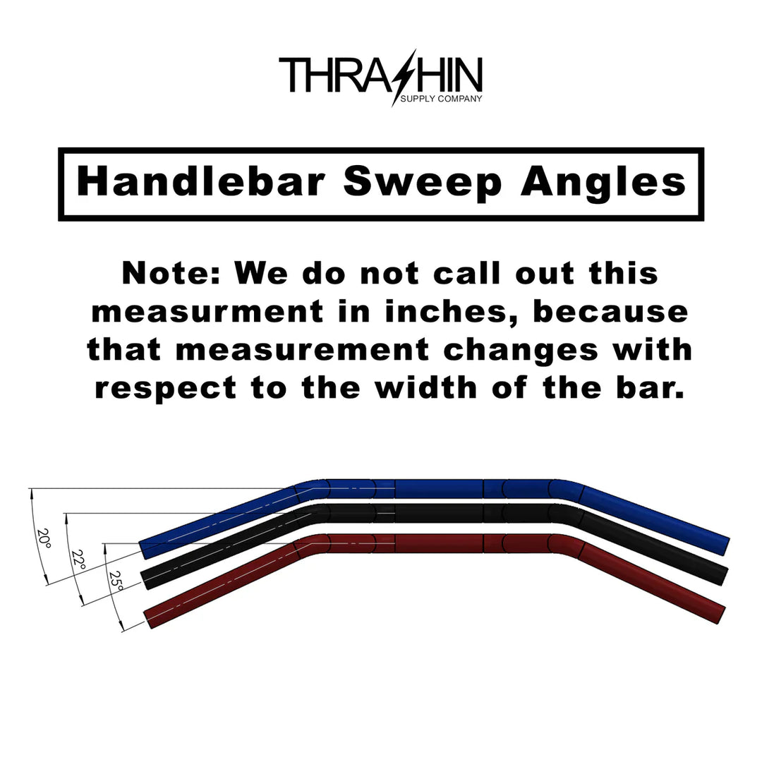 THRASHIN -  2024+ Mid Bend Bars - Black - TSC-2804-1