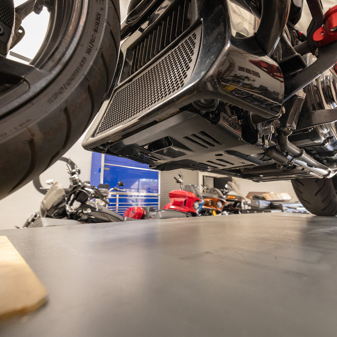 2024+ Touring Skid Plate - Stamped Steel - Black - TSC-3037-1