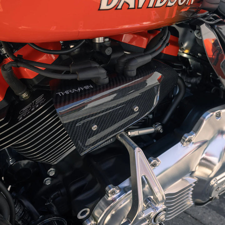 THRASHIN - Air Scoop | Milwaukee Eight Engine - Gloss Twill Weave Carbon - TSC-3111-1