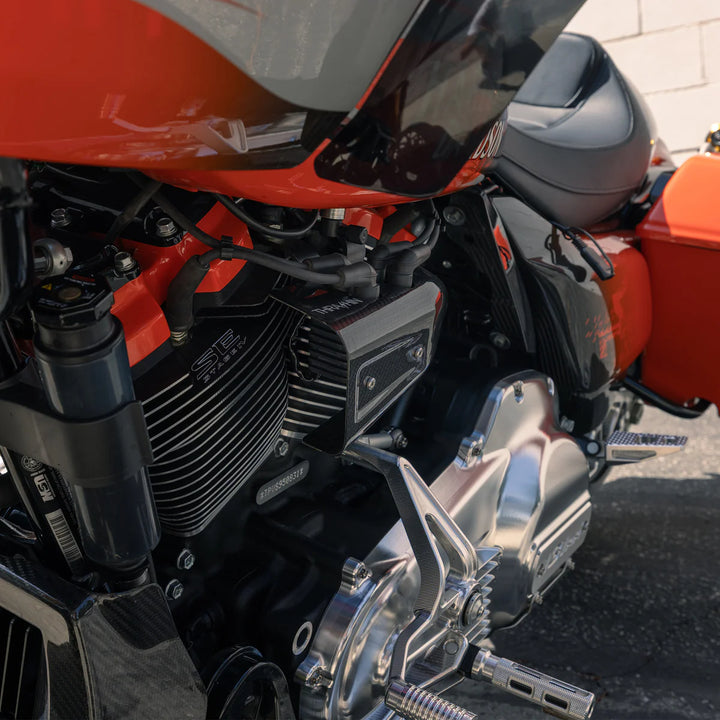 THRASHIN - Air Scoop | Milwaukee Eight Engine - Gloss Twill Weave Carbon - TSC-3111-1