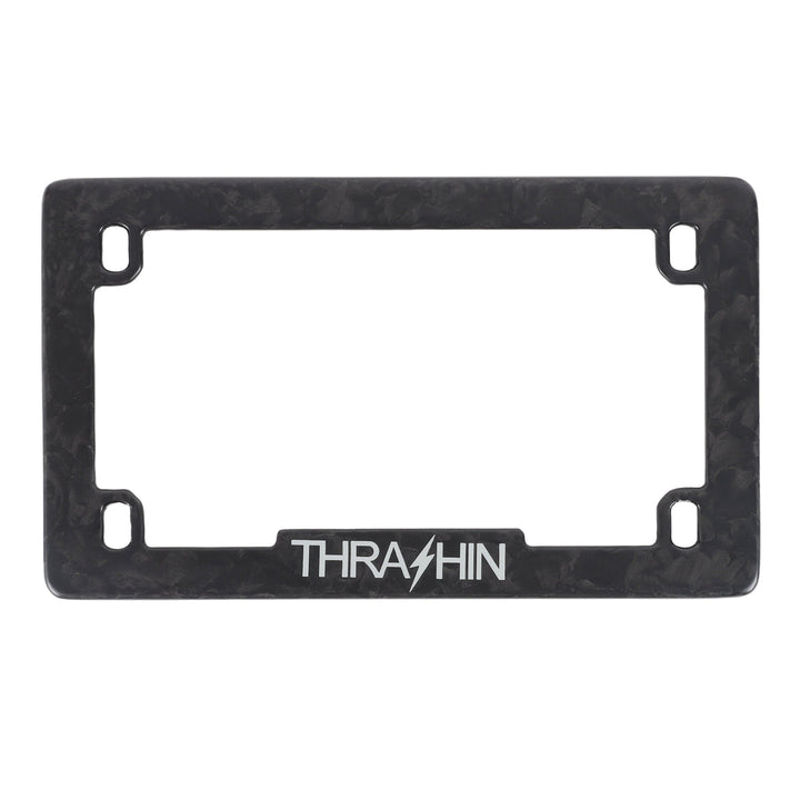 THRASHIN Forged Carbon (Matte) License Plate Frame - TSC-3987-1