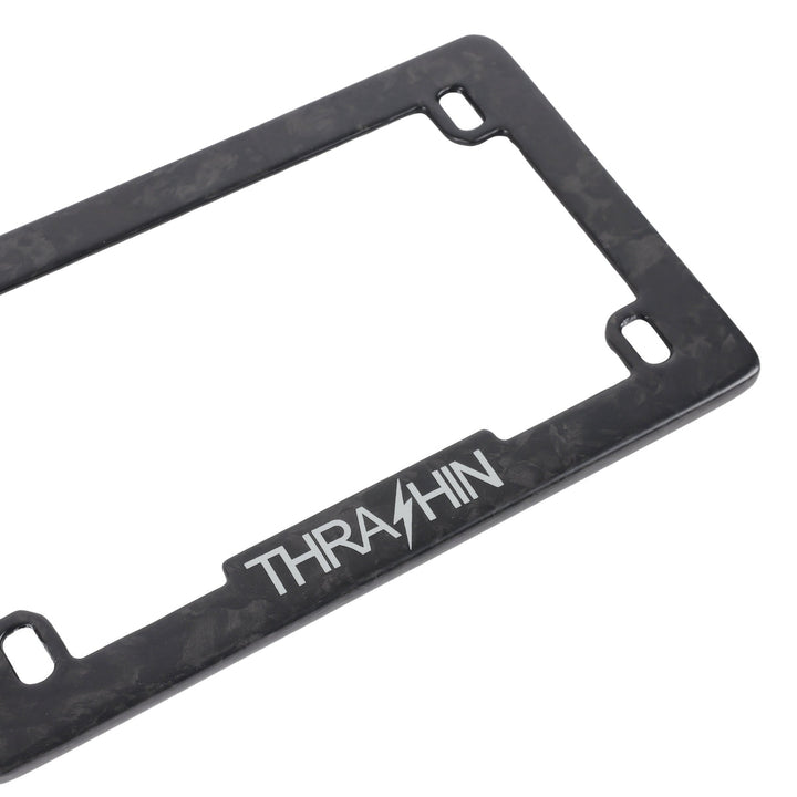 THRASHIN Forged Carbon (Matte) License Plate Frame - TSC-3987-1