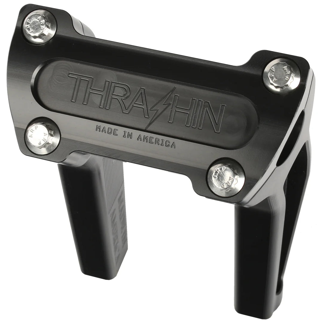 Thrashin Handlebar Risers - Pull Back - 6-1/2" - Black - TSC-6525-1