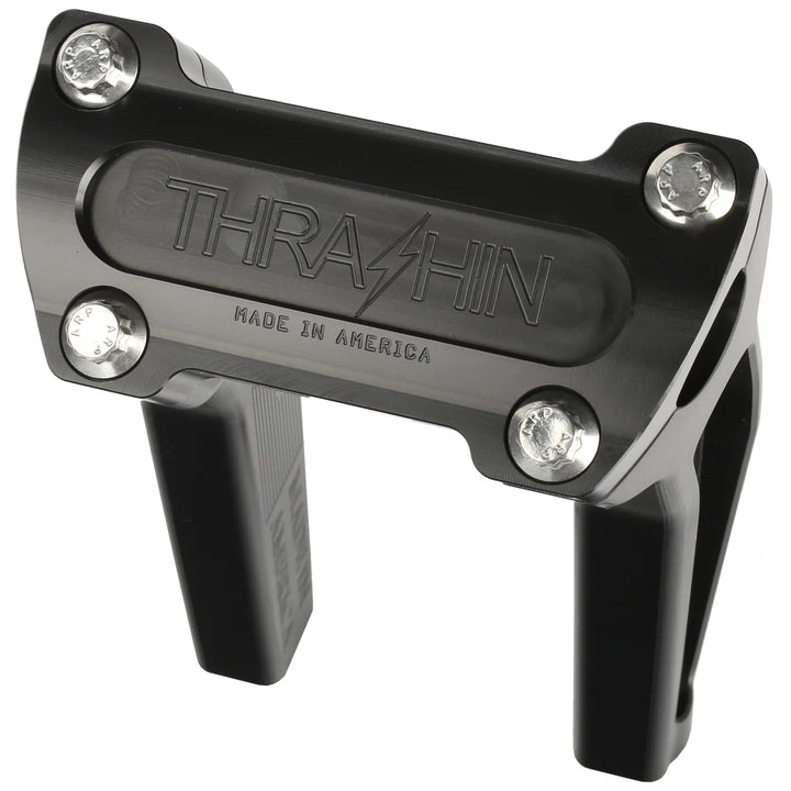 Thrashin Handlebar Risers - Pull Back - 6-1/2" - Black - TSC-6525-1